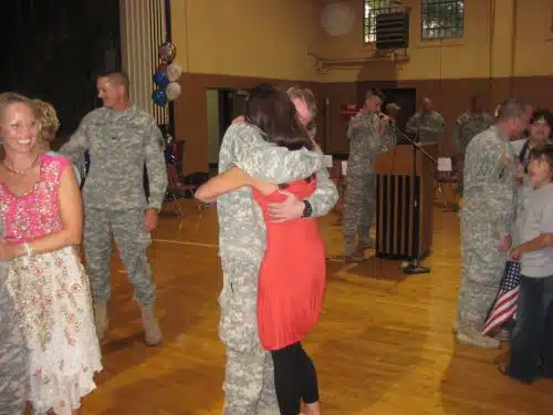 The first embrace after a long time. 