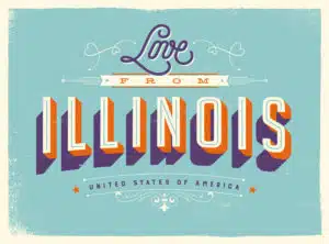 illinois post card - love from illinois