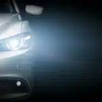 Modern luxury car close-up banner background. Concept of expensive, sports auto.