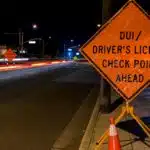 A DUI check point in Anaheim, CA.