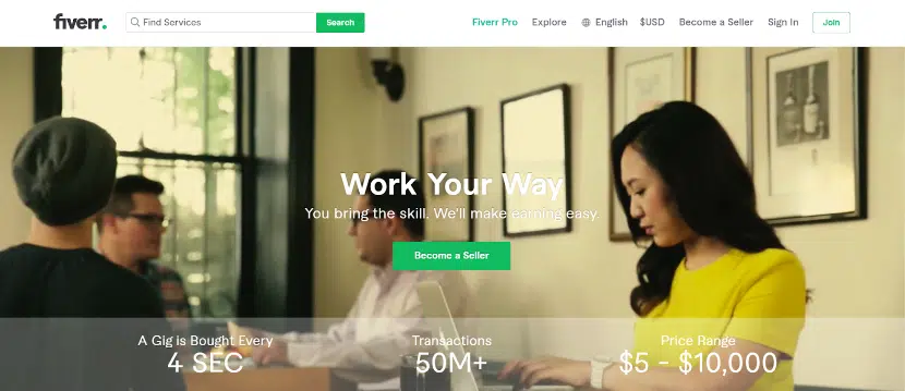 Fiverr Seller Screenshot