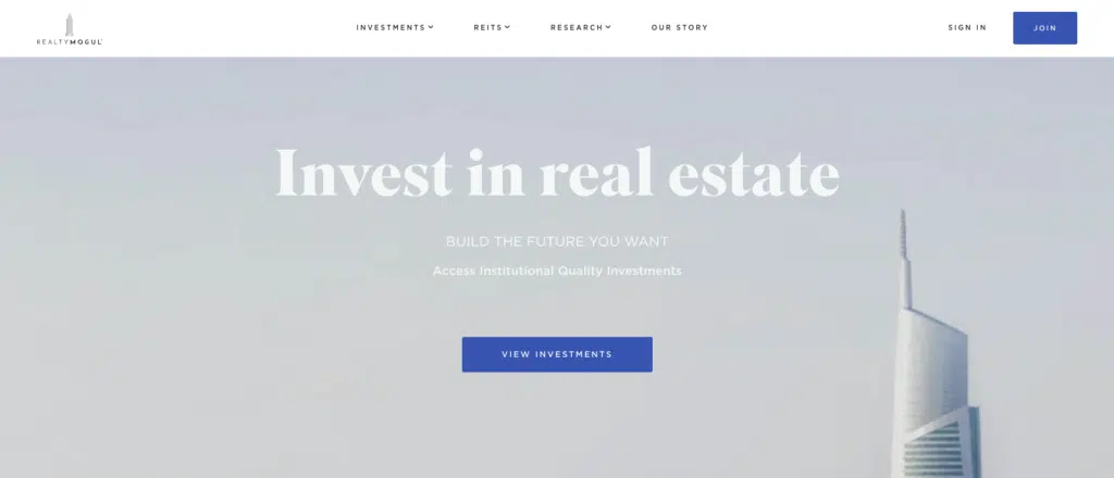 RealtyMogul Homepage